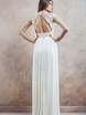 Греческое платье на свадьбу с шифоновой юбкой 9879. Силуэт Греческий. Цвет Белый / Молочный. Вид 2