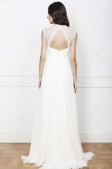 Свадебное платье в стиле ампир 8110. Силуэт А-силуэт. Цвет Белый / Молочный. Вид 2