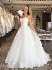 Королевское сверкающее свадебное платье Antuanetta. Силуэт Пышное. Цвет Белый / Молочный. Вид 2