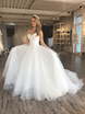 Супер пышное свадебное платье со сверкающим корсетом Diamond. Силуэт Пышное. Цвет Белый / Молочный. Вид 3