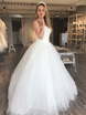 Супер пышное свадебное платье со сверкающим корсетом Diamond. Силуэт Пышное. Цвет Белый / Молочный. Вид 4