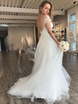 Корсетное легкое свадебное платье Fontana. Силуэт А-силуэт. Цвет Белый / Молочный. Вид 5