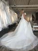 Пышное свадебное платье с прозрачным корсетом Sandy. Силуэт Пышное. Цвет Белый / Молочный. Вид 7