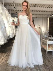 Легкое летнее свадебное платье нюд Victoria. Силуэт А-силуэт. Цвет Белый / Молочный, Айвори / Капучино. Вид 1