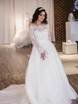 Кружевное свадебное платье с длинным рукавом Nimfa. Силуэт Пышное. Цвет Белый / Молочный. Вид 2