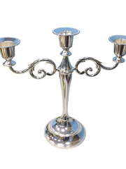 Канделябр Люмьер серебро 3-х рожковый от IQ Rent 1