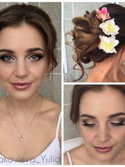 Высокие / Собранные, Пучок, С аксессуарами / Цветами / Фатой от Свадебный стилист Юлия Яковлева 1