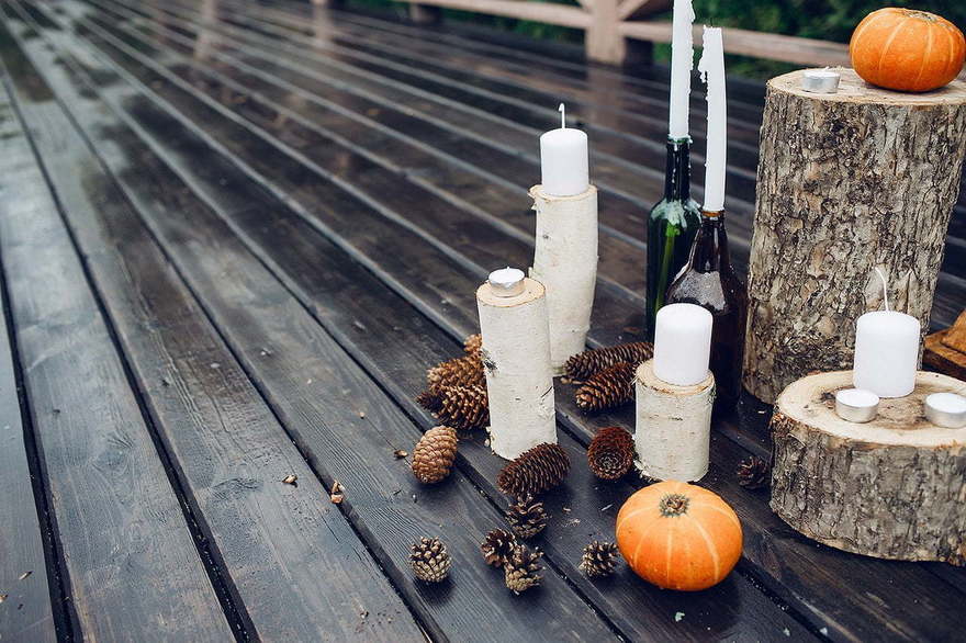 Тематический, Эко, Осенняя в Выездная регистрация, Природа, Ресторан / Банкетный зал от Студия декора и флористики il Fiore Decor 3