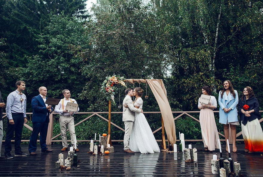 Тематический, Эко, Осенняя в Выездная регистрация, Природа, Ресторан / Банкетный зал от Студия декора и флористики il Fiore Decor 8