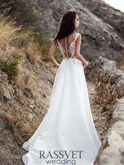 Свадебное платье Мелани. Силуэт А-силуэт. Цвет Белый / Молочный. Вид 2