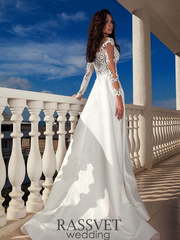 Свадебное платье Леди. Силуэт А-силуэт. Цвет Белый / Молочный. Вид 2