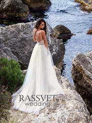 Свадебное платье Дженнифер. Силуэт А-силуэт. Цвет Белый / Молочный. Вид 2