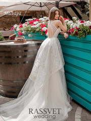 Свадебное платье Мадейра. Силуэт А-силуэт. Цвет Белый / Молочный. Вид 2