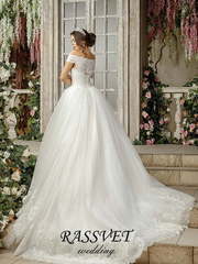 Свадебное платье Николетта. Силуэт Пышное, А-силуэт. Цвет Белый / Молочный. Вид 2