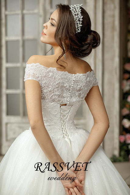 Свадебное платье Николетта. Силуэт Пышное, А-силуэт. Цвет Белый / Молочный. Вид 4