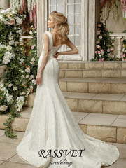 Свадебное платье Ивет. Силуэт Рыбка. Цвет Белый / Молочный. Вид 2