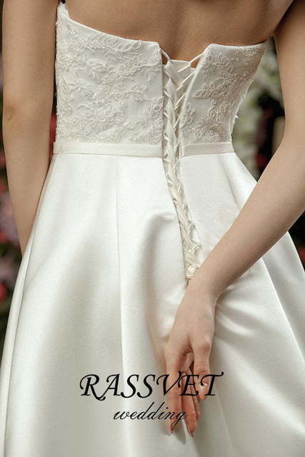 Свадебное платье Катерина. Силуэт Рыбка, А-силуэт. Цвет Белый / Молочный. Вид 7