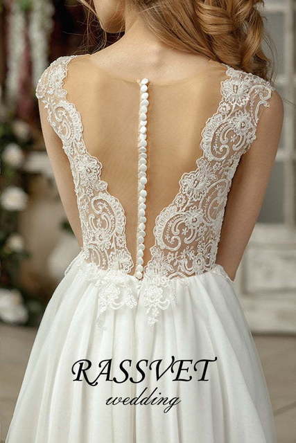 Свадебное платье Роса. Силуэт А-силуэт. Цвет Белый / Молочный. Вид 6