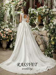 Свадебное платье Виттори. Силуэт А-силуэт. Цвет Белый / Молочный. Вид 2