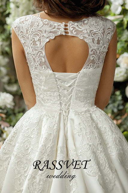 Свадебное платье Виттори. Силуэт А-силуэт. Цвет Белый / Молочный. Вид 6