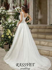 Свадебное платье Адриана. Силуэт А-силуэт. Цвет Белый / Молочный. Вид 2