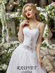 Свадебное платье Каролина. Силуэт А-силуэт. Цвет Белый / Молочный. Вид 3
