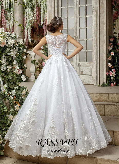 Свадебное платье Матильда. Силуэт Пышное, А-силуэт. Цвет Белый / Молочный. Вид 2