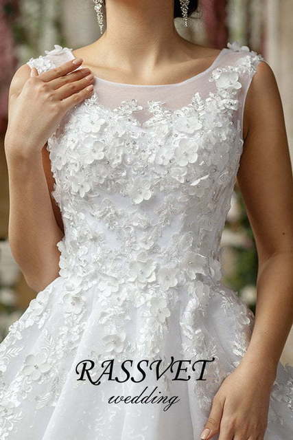 Свадебное платье Матильда. Силуэт Пышное, А-силуэт. Цвет Белый / Молочный. Вид 6