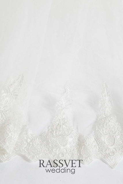 Свадебное платье Селеста. Силуэт Рыбка. Цвет Белый / Молочный. Вид 7