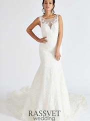 Свадебное платье Джоан. Силуэт Рыбка. Цвет Белый / Молочный. Вид 1