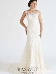 Свадебное платье Ванесса. Силуэт Рыбка. Цвет Белый / Молочный. Вид 1