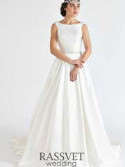 Свадебное платье Таисия. Силуэт А-силуэт. Цвет Белый / Молочный. Вид 1