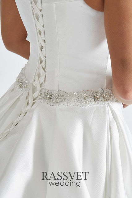 Свадебное платье Теслин. Силуэт А-силуэт. Цвет Белый / Молочный. Вид 5