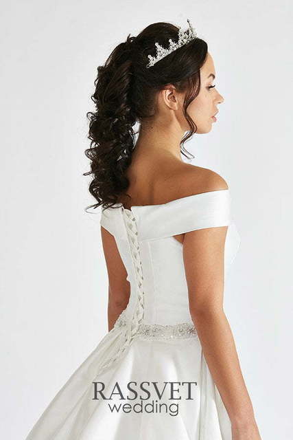 Свадебное платье Теслин. Силуэт А-силуэт. Цвет Белый / Молочный. Вид 6