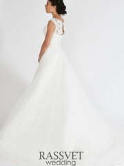 Свадебное платье Шанталь 1. Силуэт А-силуэт. Цвет Белый / Молочный. Вид 2