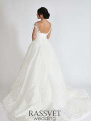 Свадебное платье Агнис. Силуэт А-силуэт. Цвет Белый / Молочный. Вид 2