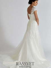 Свадебное платье Элиз. Силуэт Рыбка. Цвет Белый / Молочный. Вид 2