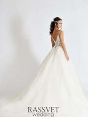 Свадебное платье Элионора. Силуэт А-силуэт. Цвет Белый / Молочный. Вид 2