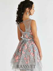 Свадебное платье Астра. Силуэт А-силуэт. Цвет Пепельный / Металлик. Вид 2