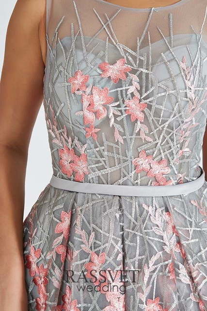 Свадебное платье Астра. Силуэт А-силуэт. Цвет Пепельный / Металлик. Вид 6