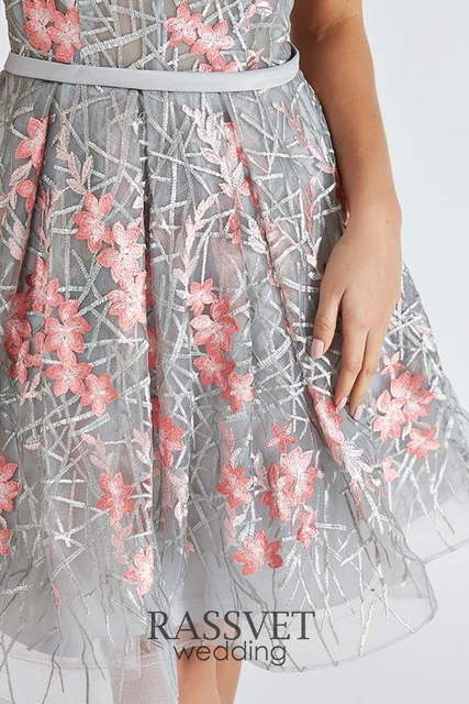 Свадебное платье Астра. Силуэт А-силуэт. Цвет Пепельный / Металлик. Вид 7