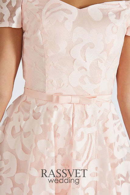 Свадебное платье Софит. Силуэт А-силуэт. Цвет оттенки Розового. Вид 6