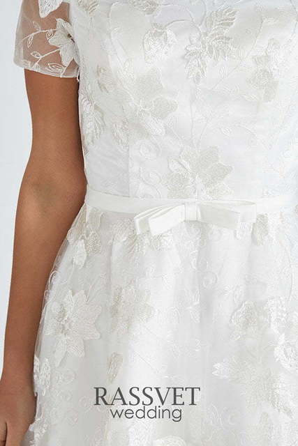 Свадебное платье Эдит. Силуэт А-силуэт. Цвет Белый / Молочный. Вид 5