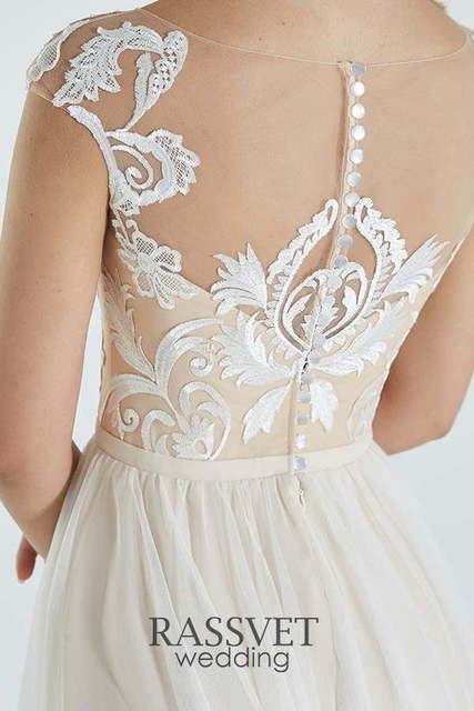 Свадебное платье Эсперанса. Силуэт А-силуэт. Цвет Белый / Молочный. Вид 7