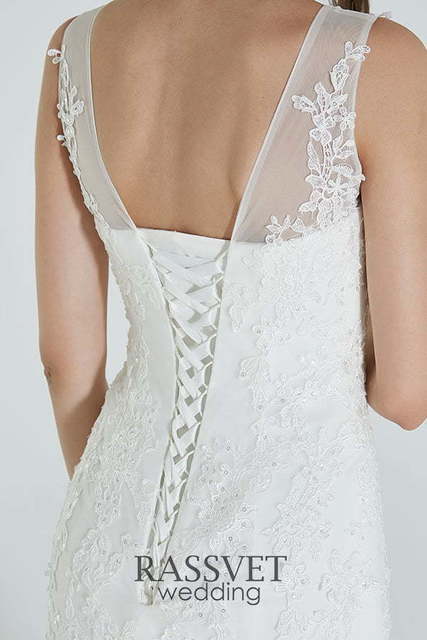 Свадебное платье Каприс. Силуэт Рыбка. Цвет Белый / Молочный. Вид 7