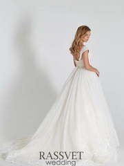 Свадебное платье Вивиан. Силуэт А-силуэт. Цвет Белый / Молочный. Вид 2