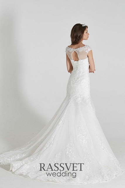 Свадебное платье Анабель. Силуэт Рыбка. Цвет Белый / Молочный. Вид 2