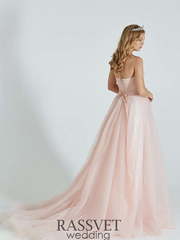 Свадебное платье Сапфир. Силуэт А-силуэт. Цвет оттенки Розового. Вид 2