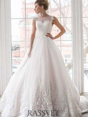 Свадебное платье Афродита. Силуэт А-силуэт. Цвет оттенки Розового. Вид 1