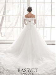 Свадебное платье Витэлия. Силуэт А-силуэт. Цвет Белый / Молочный. Вид 2